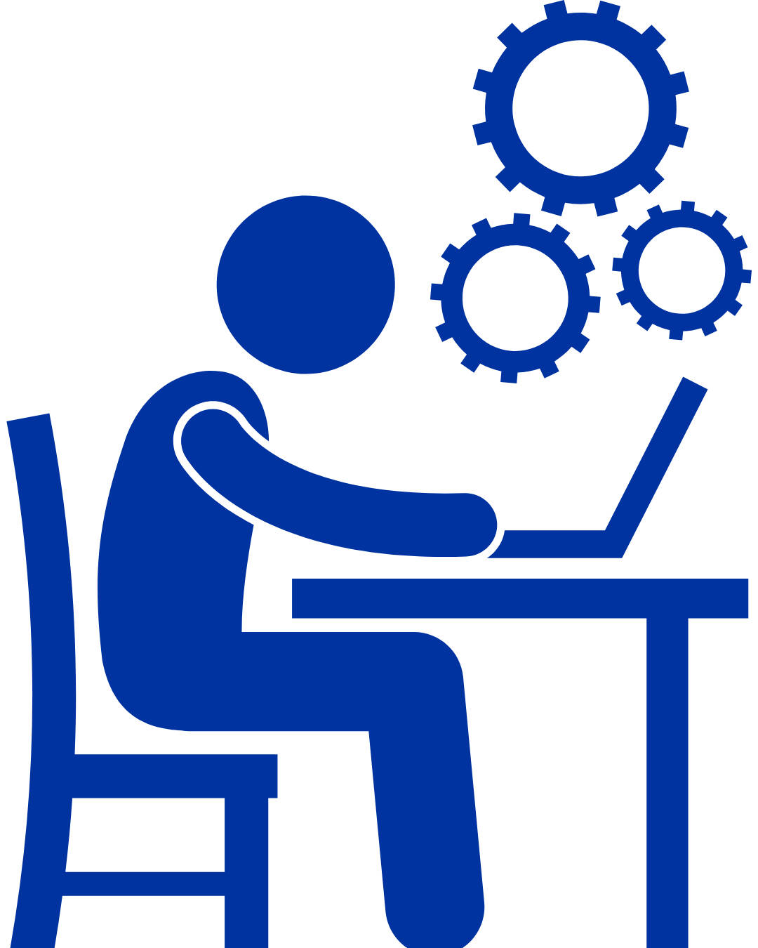 Person working at a desk